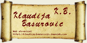 Klaudija Basurović vizit kartica